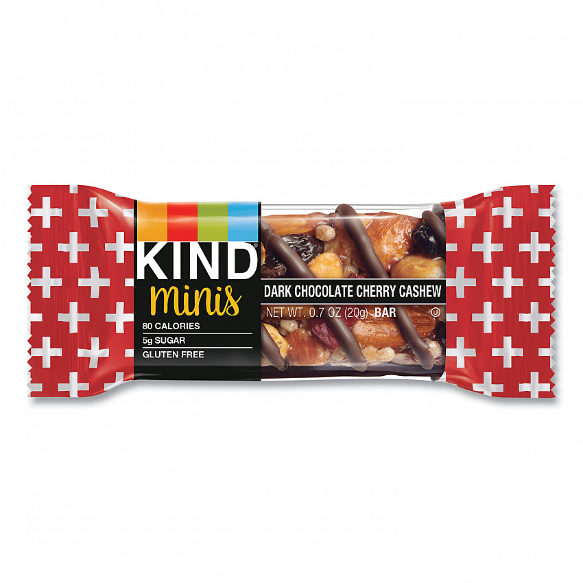 Minis, Dark Chocolate Cherry Cashew, 0.7 oz Bar, 10/Pack (27962)