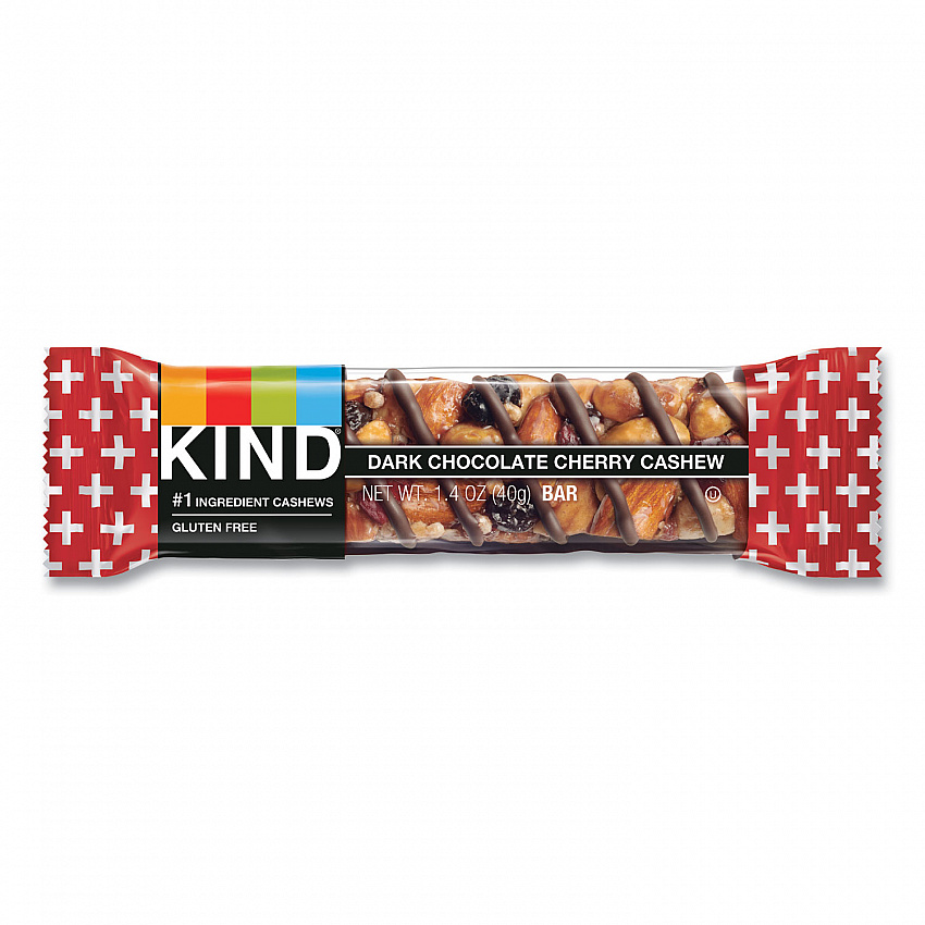 Plus Nutrition Boost Bar, Dk ChocolateCherryCashew/Antioxidants, 1.4 oz Bar, 12/Box (17250)