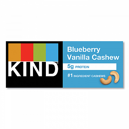 Fruit and Nut Bars, Blueberry Vanilla and Cashew, 1.4 oz Bar, 12/Box (18039)