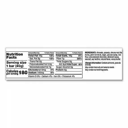 Nuts and Spices Bar, Dark Chocolate Nuts and Sea Salt, 1.4 oz Bar, 12/Box (17851)