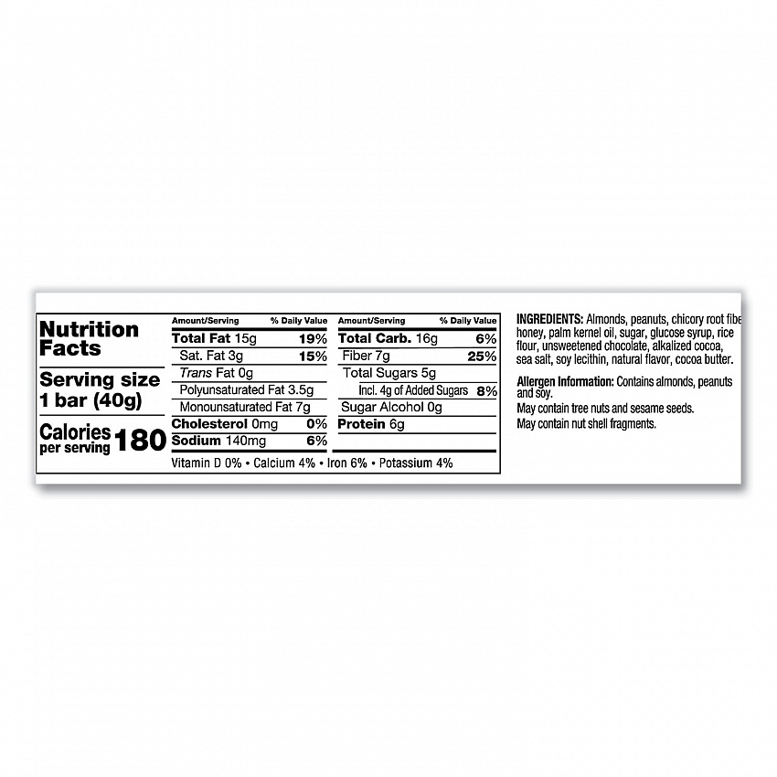 Nuts and Spices Bar, Dark Chocolate Nuts and Sea Salt, 1.4 oz Bar, 12/Box (17851)