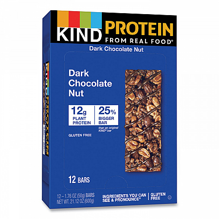 Protein Bars, Double Dark Chocolate, 1.76 oz Individually Wrapped, 12/Pack (26036)