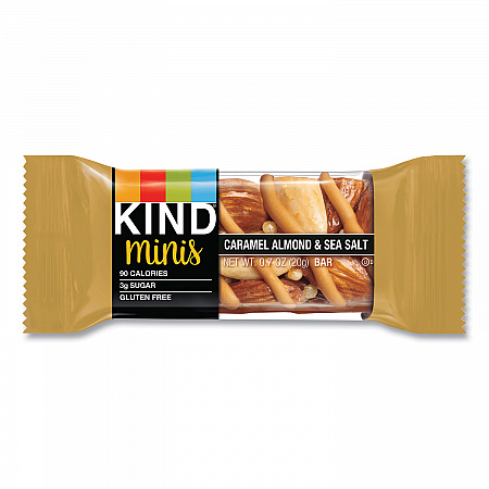 Minis, Caramel Almond Nuts/Sea Salt, 0.7 oz Bar, 10/Pack (27960)