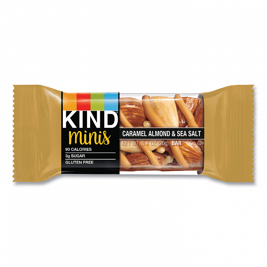 Minis, Caramel Almond Nuts/Sea Salt, 0.7 oz Bar, 10/Pack (27960)