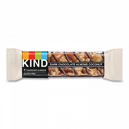 Fruit and Nut Bars, Dark Chocolate Almond and Coconut, 1.4 oz Bar, 12/Box (19987)