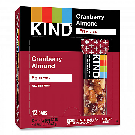 Plus Nutrition Boost Bar, Cranberry Almond and Antioxidants, 1.4 oz Bar, 12/Box (17211)