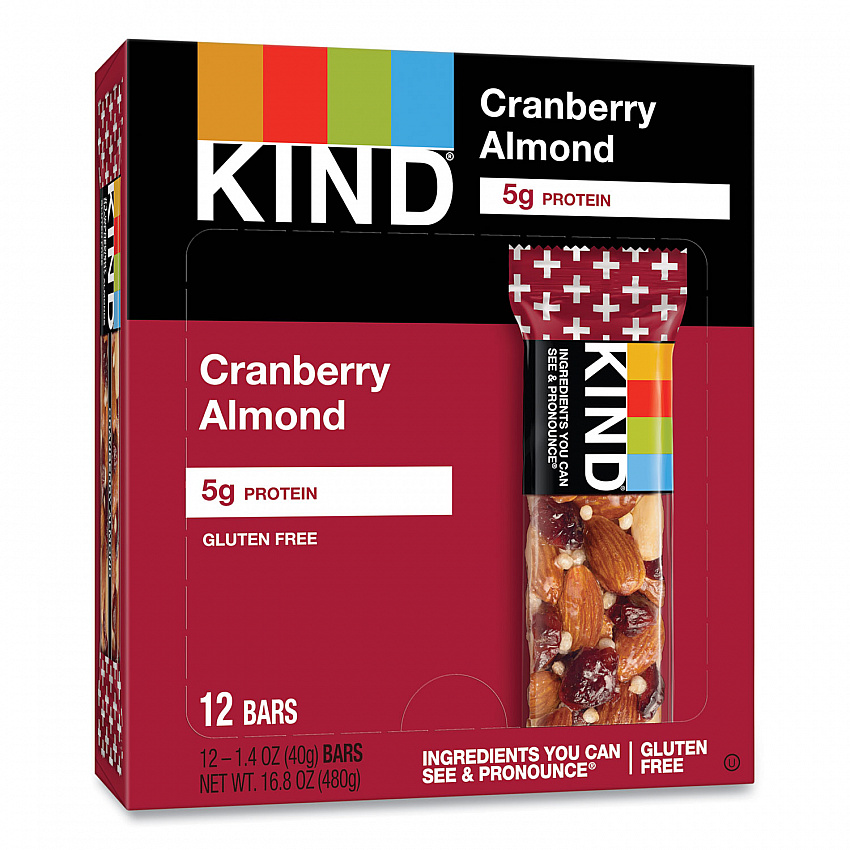 Plus Nutrition Boost Bar, Cranberry Almond and Antioxidants, 1.4 oz Bar, 12/Box (17211)