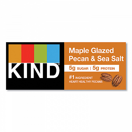 Nuts and Spices Bar, Maple Glazed Pecan and Sea Salt, 1.4 oz Bar, 12/Box (17930)