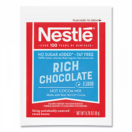 Hot Cocoa Mix, Rich Chocolate, 0.28 oz Packet, 30 Packets/Box, 6 Boxes/Carton (61411CT)