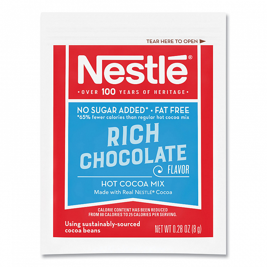Hot Cocoa Mix, Rich Chocolate, 0.28 oz Packet, 30 Packets/Box, 6 Boxes/Carton (61411CT)