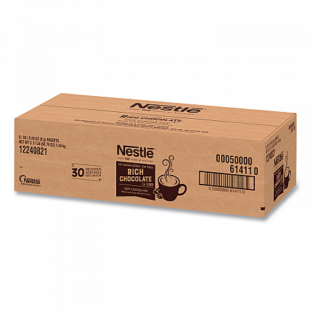 Hot Cocoa Mix, Rich Chocolate, 0.28 oz Packet, 30 Packets/Box, 6 Boxes/Carton (61411CT)
