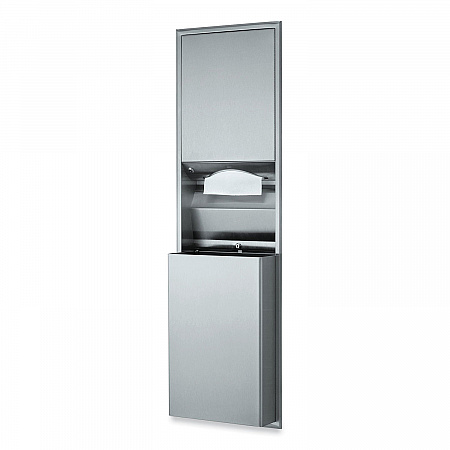 ClassicSeries Recessed Convertible Paper Towel Dispenser/Waste Receptacle, 15.19 x 7.09 x 56, Satin Stainless Steel (3944)