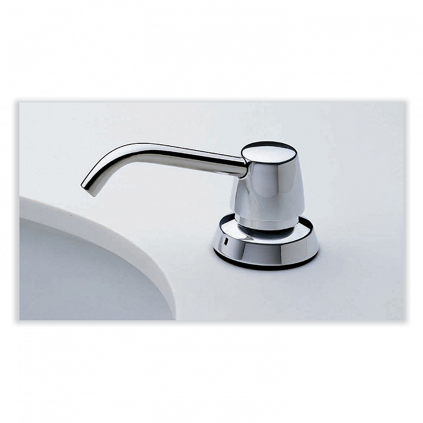 Manual Top-Fill Liquid Soap Dispenser, 4" Spout, 20 oz, 5.63 x 5.63 x 11.25, Chrome (8221)