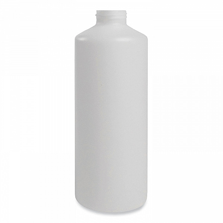 Polyethylene Replacement Soap Container with Cap, 34 oz, Black/White (82245)