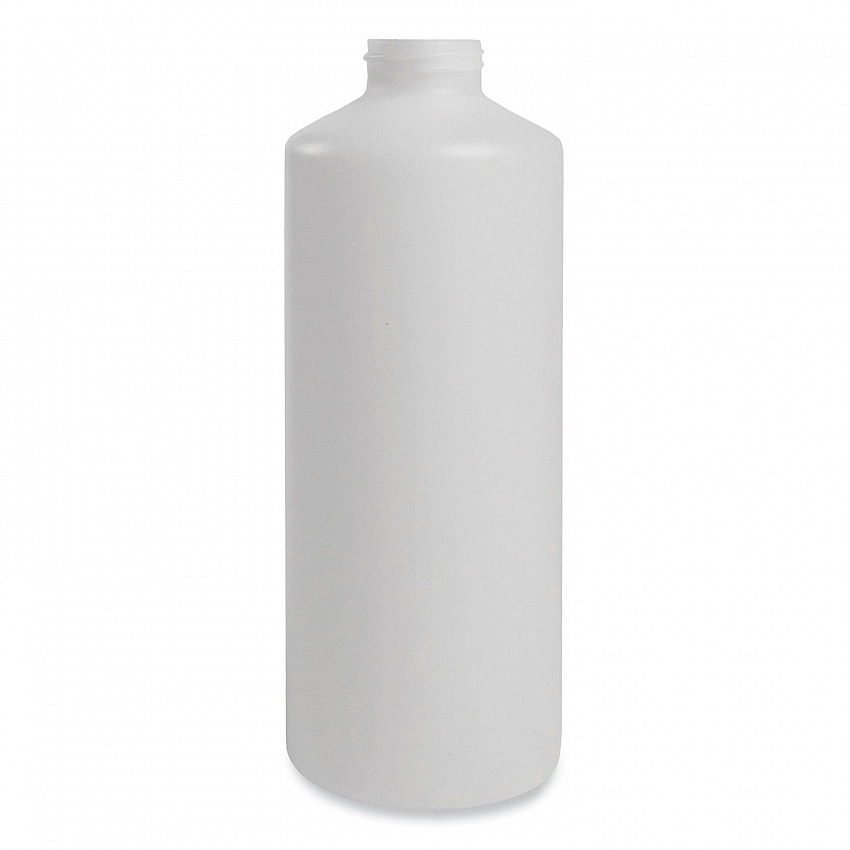 Polyethylene Replacement Soap Container with Cap, 34 oz, Black/White (82245)