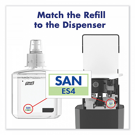 Advanced Hand Sanitizer Gentle and Free Foam, 1,200 mL Refill, Fragrance-Free, For ES4 Dispensers, 2/Carton (505102)