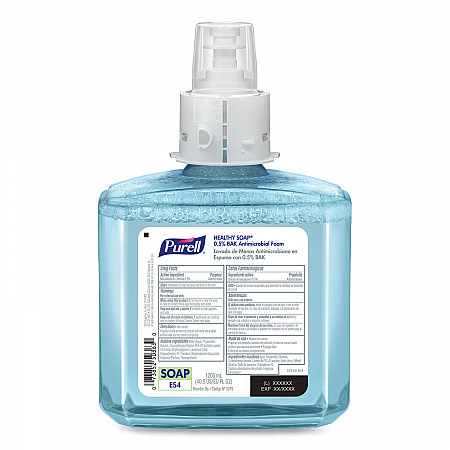 HEALTHY SOAP 0.5% BAK Antimicrobial Foam Refill, For ES4 Dispensers, Light Citrus Floral Scent, 1,200 mL, 2/Carton (507902)