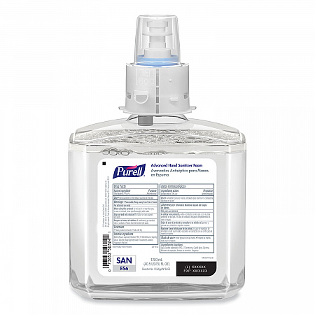 Advanced Hand Sanitizer Foam, For ES6 Dispensers, 1,200 mL Refill, Clean Scent, 2/Carton (645302)