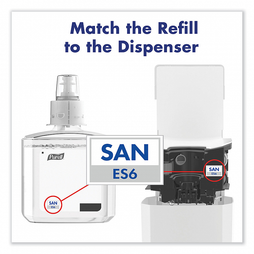 Advanced Hand Sanitizer Foam, For ES6 Dispensers, 1,200 mL Refill, Clean Scent, 2/Carton (645302)
