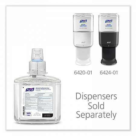 Advanced Hand Sanitizer Foam, For ES6 Dispensers, 1,200 mL Refill, Clean Scent, 2/Carton (645302)