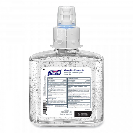 Advanced Hand Sanitizer Gel Refill, 1,200 mL, Clean Scent, For ES6 Dispensers, 2/Carton (646302)