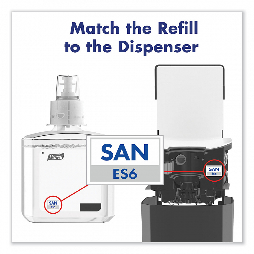 Advanced Hand Sanitizer Gel Refill, 1,200 mL, Clean Scent, For ES6 Dispensers, 2/Carton (646302)