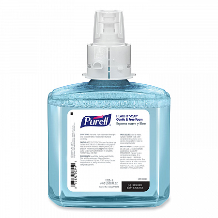 HEALTHY SOAP Gentle and Free Foam Refill, For ES6 Dispensers, Fragrance-Free, 1,200 mL, 2/Carton (647202)
