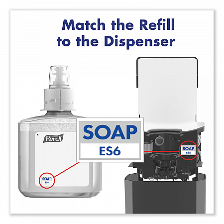 HEALTHY SOAP Gentle and Free Foam Refill, For ES6 Dispensers, Fragrance-Free, 1,200 mL, 2/Carton (647202)