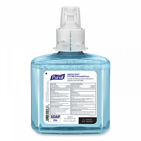HEALTHY SOAP 0.5% BAK Antimicrobial Foam Refill, For ES6 Dispensers, Light Citrus Floral Scent, 1,200 mL, 2/Carton (648002)