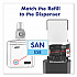 Advanced Hand Sanitizer Gentle and Free Foam, 1,200 mL Refill, Fragrance-Free, For ES8 Dispensers, 2/Carton (775102)
