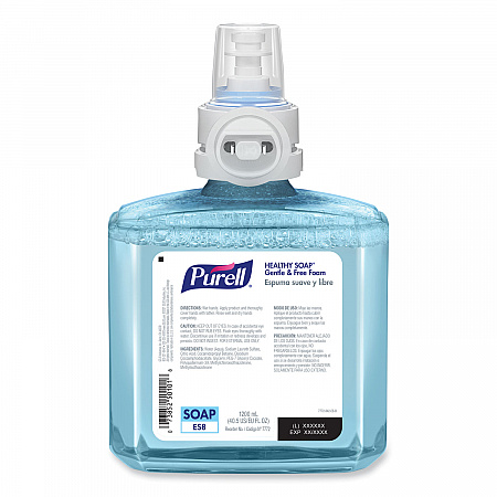 HEALTHY SOAP Gentle and Free Foam Refill, For ES8 Dispensers, Fragrance-Free, 1,200 mL, 2/Carton (777202)