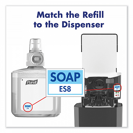 HEALTHY SOAP Gentle and Free Foam Refill, For ES8 Dispensers, Fragrance-Free, 1,200 mL, 2/Carton (777202)