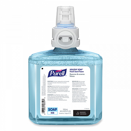 HEALTHY SOAP Foam Refill, For ES8 Dispensers, Fresh Scent, 1,200 mL, 2/Carton (777702)