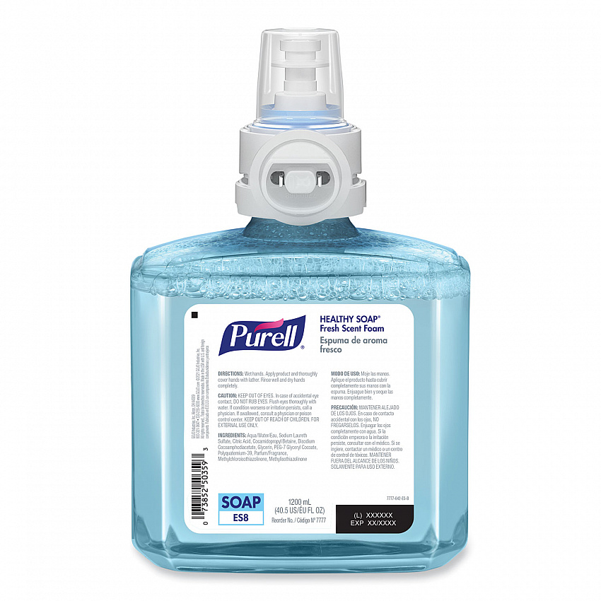 HEALTHY SOAP Foam Refill, For ES8 Dispensers, Fresh Scent, 1,200 mL, 2/Carton (777702)