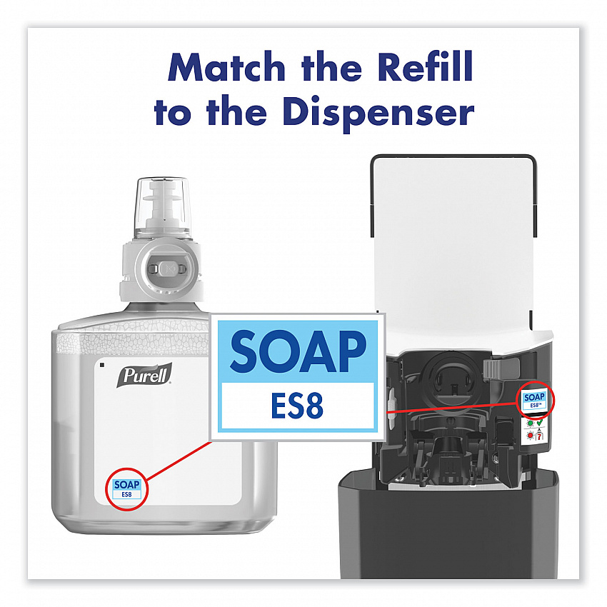 CLEAN RELEASE Technology (CRT) HEALTHY SOAP High Performance Foam Refill, For ES8 Dispensers, Fragrance-Free, 1,200 mL, 2/CT (778502)