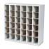 Safco Wood Mail Sorter with Adjustable Dividers, Stackable, 36 Compartments, Gray (7766GR)