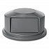 Round BRUTE Dome Top Receptacle, Push Door for 44 gal Containers, 24.81