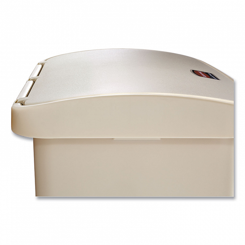 Streamline Resin Step-On Container, Front Step Style, 24 gal, Polyethylene, Beige (1883552)