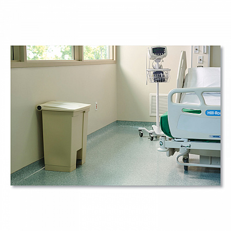 Legacy Step-On Receptacle, 18 gal, Polyethylene, Beige (614500BG)