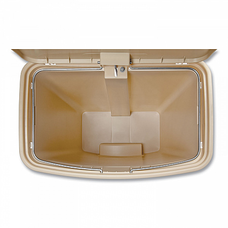 Streamline Resin Step-On Container, Front Step Style, 24 gal, Polyethylene, Beige (1883552)
