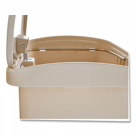 Streamline Resin Step-On Container, Front Step Style, 8 gal, Polyethylene, Beige (1883456)