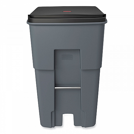 Brute Roll-Out Heavy-Duty Container, 95 gal, Polyethylene, Gray (9W22GY)