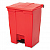 Indoor Utility Step-On Waste Container, 18 gal, Plastic, Red (614500RED)