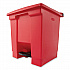 Indoor Utility Step-On Waste Container, 8 gal, Plastic, Red (6143RED)