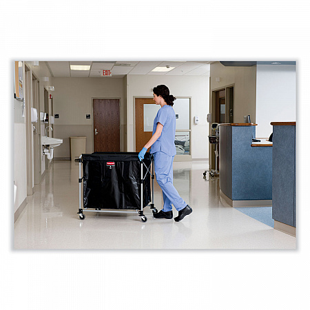 One-Compartment Collapsible X-Cart, Synthetic Fabric, 9.96 cu ft Bin, 24.1