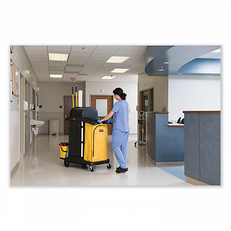 Vinyl Cleaning Cart Bag for Rubbermaid Commercial 9T76, 9T77 and 9T78, 34 gal, 17.5