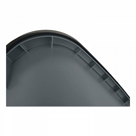Rollout Container, 50 gal, Molded Plastic, Gray (9W27GY)