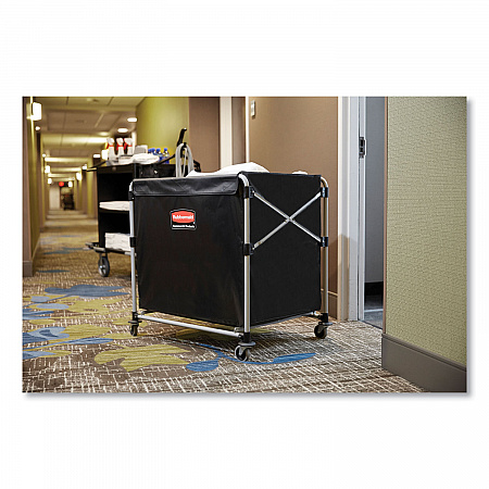 One-Compartment Collapsible X-Cart, Synthetic Fabric, 9.96 cu ft Bin, 24.1
