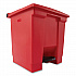 Indoor Utility Step-On Waste Container, 8 gal, Plastic, Red (6143RED)