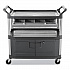 Xtra Instrument Cart with Locking Storage Area, Plastic, 3 Shelves, 300 lb Capacity, 20